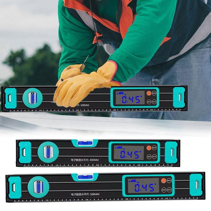 Digital Level Magnetic, Adjustable Horizontal Bubble Ruler Household Decoration Measurement Auxiliary Tool, Waterproof Professional Smart Level for Precision (500mm 1set) - Image 2